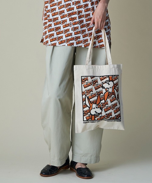 mintdesigns(ミントデザインズ)の「Mint City Tote Bag(トートバッグ・レディース・ブラック/オフホワイト・FREE)」の1枚目の写真