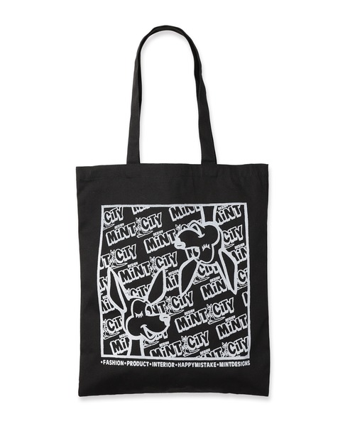 mintdesigns(ミントデザインズ)の「Mint City Tote Bag(トートバッグ・レディース・ブラック/オフホワイト・FREE)」の2枚目の写真