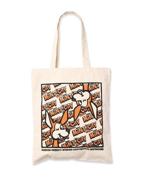 mintdesigns(ミントデザインズ)の「Mint City Tote Bag(トートバッグ・レディース・ブラック/オフホワイト・FREE)」の7枚目の写真