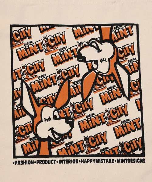 mintdesigns(ミントデザインズ)の「Mint City Tote Bag(トートバッグ・レディース・ブラック/オフホワイト・FREE)」の9枚目の写真