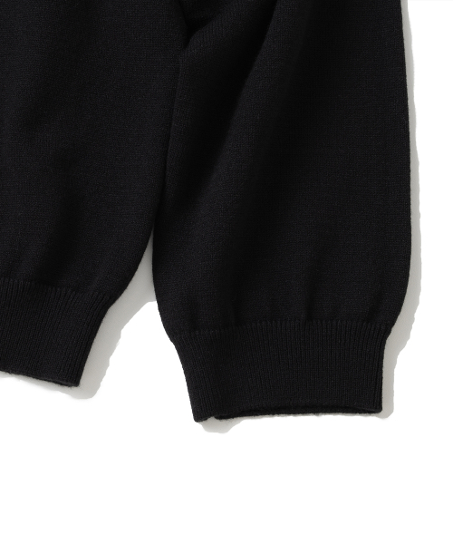 KNITTED(ニッティド)の「ベーシックエッセンシャルクロップラウンドニットBLACK(ニット/セーター・メンズ・その他・M/L/XL)」の5枚目の写真