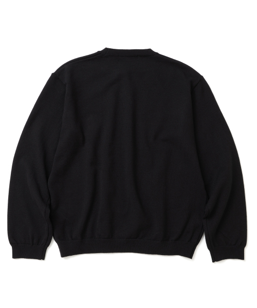KNITTED(ニッティド)の「ベーシックエッセンシャルクロップラウンドニットBLACK(ニット/セーター・メンズ・その他・M/L/XL)」の6枚目の写真