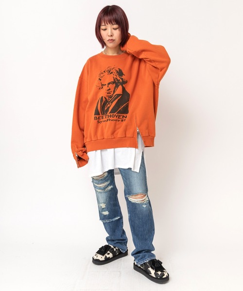 RNA（アールエヌエー）の「R4527 ダメージスリムストレートパンツ（デニムパンツ・レディース・ライトインディゴブルー/ダークインディゴブルー・MEDIUM）」の11枚目の写真