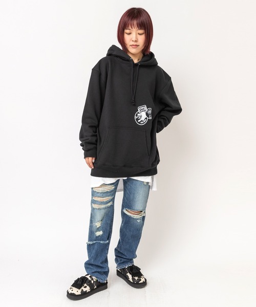 RNA（アールエヌエー）の「R4527 ダメージスリムストレートパンツ（デニムパンツ・レディース・ライトインディゴブルー/ダークインディゴブルー・MEDIUM）」の12枚目の写真