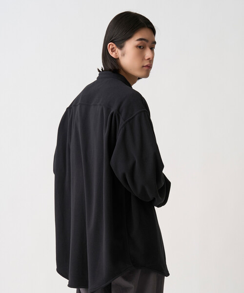 DANTON(ダントン)の「Men’s Micro Fleece Shirt Jacket(シャツ/ブラウス・メンズ・ブラック/チャコール/グレイッシュベージュ・XS/S/M/L)」の6枚目の写真