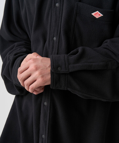 DANTON(ダントン)の「Men’s Micro Fleece Shirt Jacket(シャツ/ブラウス・メンズ・ブラック/チャコール/グレイッシュベージュ・XS/S/M/L)」の8枚目の写真