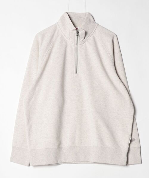 FRUIT OF THE LOOM(フルーツオブザルーム)の「【FRUIT OF THE LOOM/フルーツオブザルーム】Heritage half zip sweat / ヘリテージハーフジップスエット(スウェット・メンズ・ネイビー/ブラウン/グレー/アイボリー・S/XL)」の2枚目の写真