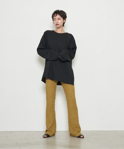 OFROOM(オフルーム)の「【2026秋冬新作】Shirring Flare Pants|シャーリングフレアパンツ(その他パンツ・レディース・ブラック/レッド/ブルー/マスタード/ブラウン・FREE)」の21枚目の写真