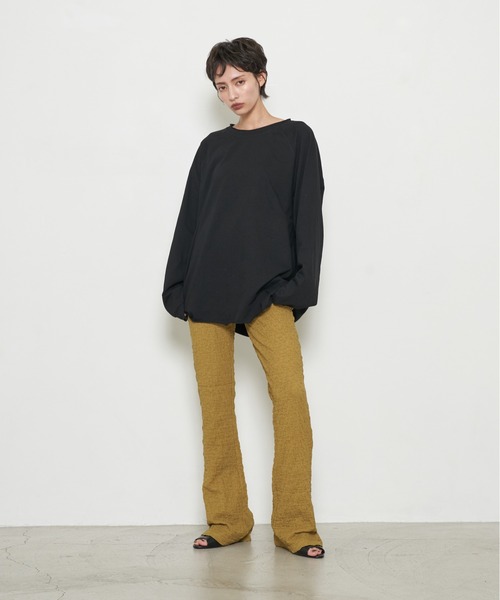 OFROOM(オフルーム)の「【2026秋冬新作】Shirring Flare Pants|シャーリングフレアパンツ(その他パンツ・レディース・ブラック/レッド/ブルー/マスタード/ブラウン・FREE)」の22枚目の写真