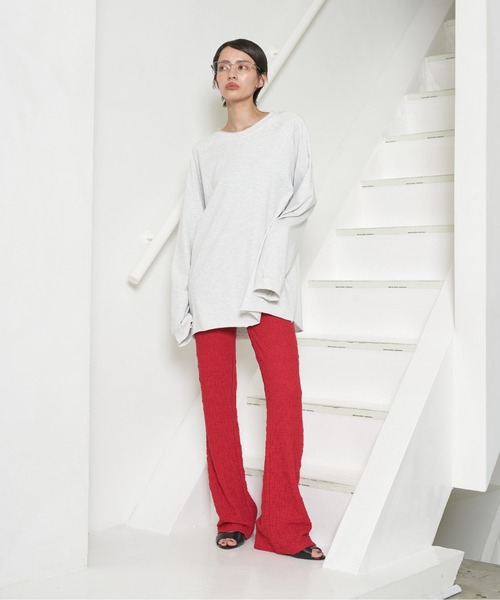 OFROOM(オフルーム)の「【2026秋冬新作】Shirring Flare Pants|シャーリングフレアパンツ(その他パンツ・レディース・ブラック/レッド/ブルー/マスタード/ブラウン・FREE)」の7枚目の写真