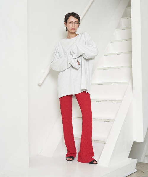 OFROOM(オフルーム)の「【2026秋冬新作】Shirring Flare Pants|シャーリングフレアパンツ(その他パンツ・レディース・ブラック/レッド/ブルー/マスタード/ブラウン・FREE)」の10枚目の写真