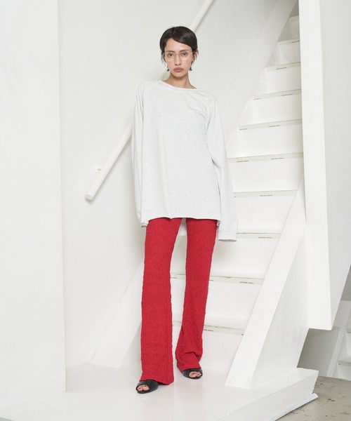 OFROOM(オフルーム)の「【2026秋冬新作】Shirring Flare Pants|シャーリングフレアパンツ(その他パンツ・レディース・ブラック/レッド/ブルー/マスタード/ブラウン・FREE)」の11枚目の写真