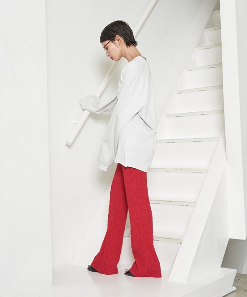 OFROOM(オフルーム)の「【2026秋冬新作】Shirring Flare Pants|シャーリングフレアパンツ(その他パンツ・レディース・ブラック/レッド/ブルー/マスタード/ブラウン・FREE)」の12枚目の写真