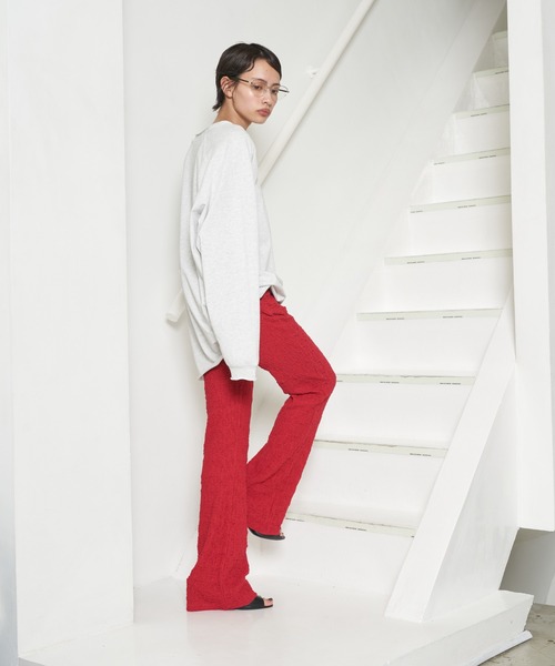 OFROOM(オフルーム)の「【2026秋冬新作】Shirring Flare Pants|シャーリングフレアパンツ(その他パンツ・レディース・ブラック/レッド/ブルー/マスタード/ブラウン・FREE)」の17枚目の写真