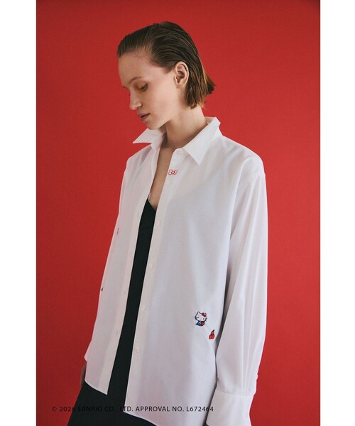 UNITED ARROWS(ユナイテッドアローズ)の「<HELLO KITTY × UNITED ARROWS>エンブロイダリー シャツ(シャツ/ブラウス・レディース・その他1/オフホワイト・FREE)」の3枚目の写真