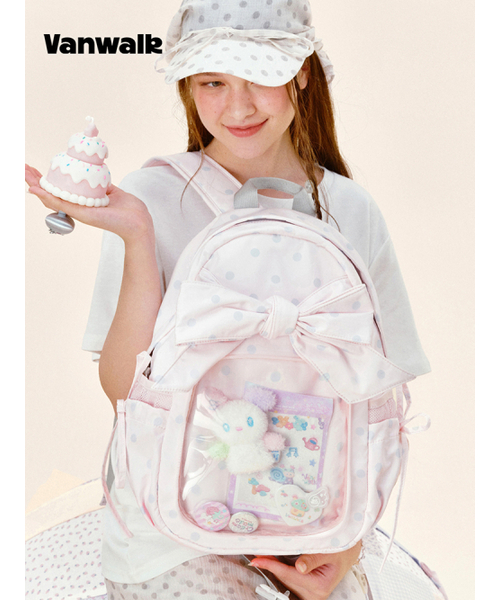 VANWALK（バンウォーク）の「PICAVU リボンバックパック [ピンク]（バックパック/リュック・レディース・ピンク・FREE）」の2枚目の写真