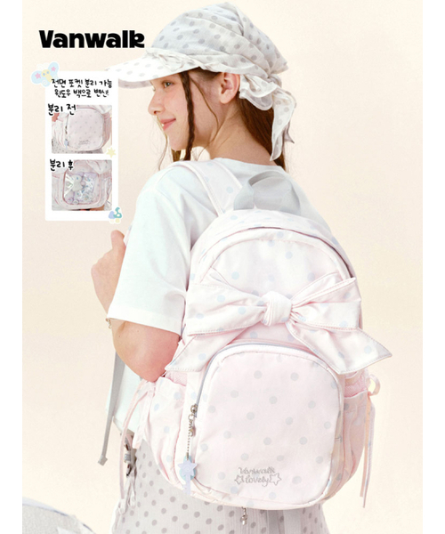 VANWALK（バンウォーク）の「PICAVU リボンバックパック [ピンク]（バックパック/リュック・レディース・ピンク・FREE）」の4枚目の写真