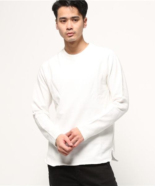ikka(イッカ)の「オニ鹿の子ラグランクルーネックTシャツ(Tシャツ/カットソー・メンズ・ホワイト/ライトグレー/ネイビー・X-LARGE/MEDIUM/LARGE)」の2枚目の写真