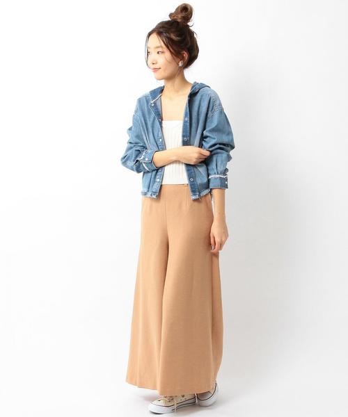 Another Edition（アナザーエディション）の「サーキュラーパンツ/ AEBC サーキュラー PT◆（その他パンツ・レディース・ベージュ/ライトブルー・MEDIUM/SMALL）」の8枚目の写真