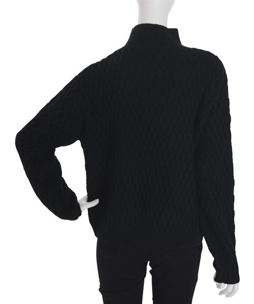 merry jenny（メリージェニー）の「ポンポンフラワーニット（ニット/セーター・レディース・ブラック/パープル・FREE）」の6枚目の写真