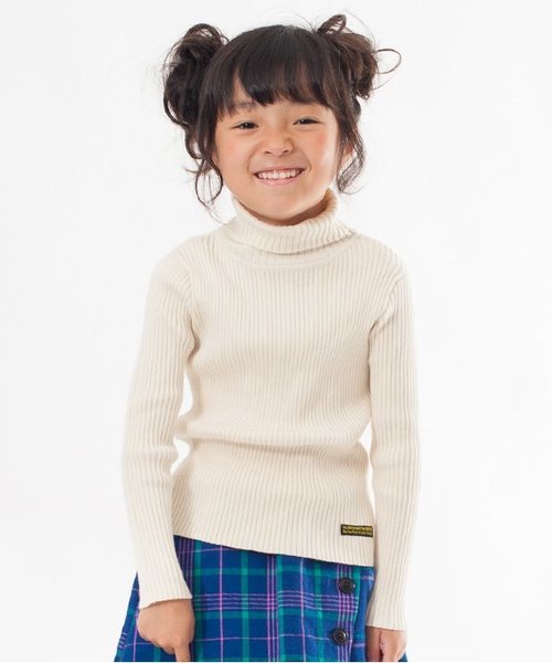 BREEZE（ブリーズ）の「リブタートル（ニット/セーター・キッズ・キナリ/ピンク/ブルー/グレー/ブラック・130/110/90/95/80/140/100/120）」の2枚目の写真