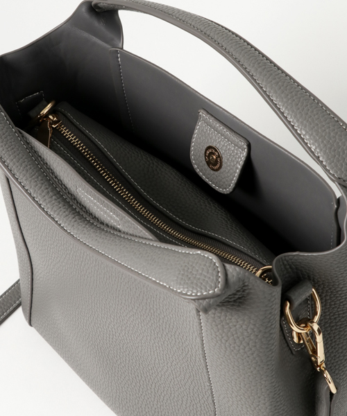 PLAIN CLOTHING（プレーンクロージング）の「サブバッグ付きミドルトートバッグ/ショルダーバッグ【PLAIN CLOTHING】（トートバッグ・レディース・ブラック/ベージュ/ネイビー/グレー・FREE）」の12枚目の写真