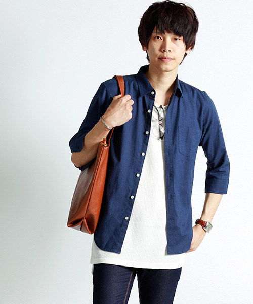 MONO-MART(モノマート)の「ワッフル編みオーバーロングタンクトップ/サイドスリットヘムライン(タンクトップ・メンズ・チャコール/ブラック/アイボリー/カーキ/ネイビー/ヘザーグレー/ベージュ/ブラウン系その他/バーガンディー/ブルーグリーン/キャメル/スモークピンク・L/XL/M)」の22枚目の写真