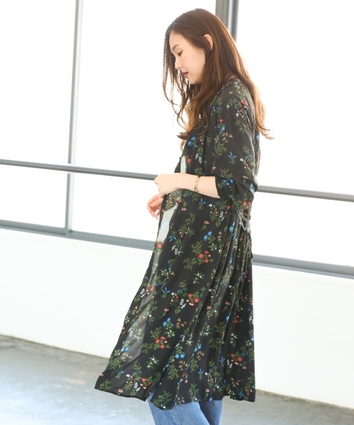 GLOBAL WORK（グローバルワーク）の「2SETシフォンガウンワンピース8分袖/762997（ワンピース・レディース・ブラック/ブラウン/ワインレッド/ブラック系その他・LARGE/MEDIUM）」の2枚目の写真