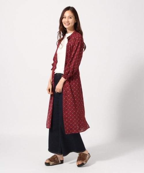 GLOBAL WORK（グローバルワーク）の「2SETシフォンガウンワンピース8分袖/762997（ワンピース・レディース・ブラック/ブラウン/ワインレッド/ブラック系その他・LARGE/MEDIUM）」の6枚目の写真