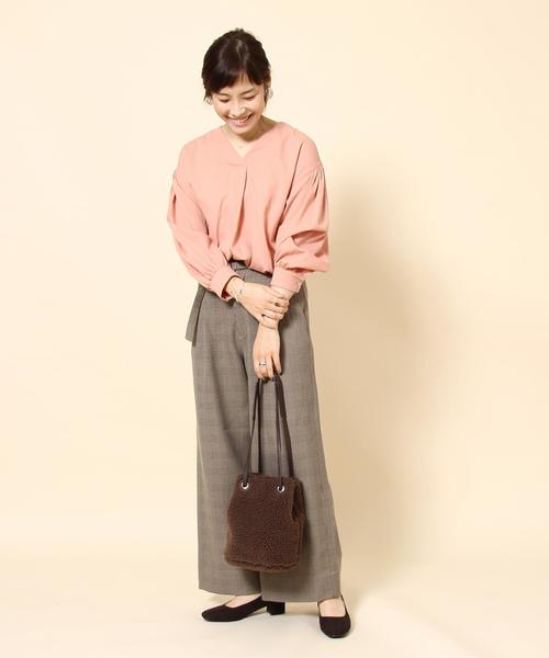 coen(コーエン)の「グレンチェックワイドパンツ(その他パンツ・レディース・ブラウン/ブラック・SMALL/LARGE/MEDIUM)」の17枚目の写真