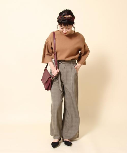 coen(コーエン)の「グレンチェックワイドパンツ(その他パンツ・レディース・ブラウン/ブラック・SMALL/LARGE/MEDIUM)」の18枚目の写真