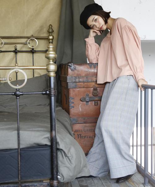 coen(コーエン)の「グレンチェックワイドパンツ(その他パンツ・レディース・ブラウン/ブラック・SMALL/LARGE/MEDIUM)」の9枚目の写真