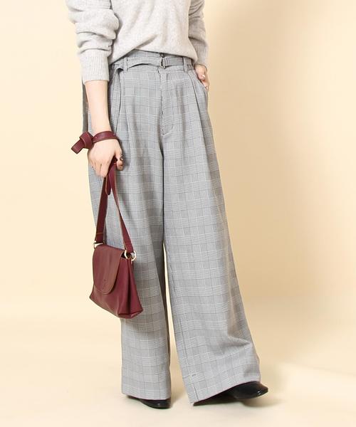 coen(コーエン)の「グレンチェックワイドパンツ(その他パンツ・レディース・ブラウン/ブラック・SMALL/LARGE/MEDIUM)」の11枚目の写真