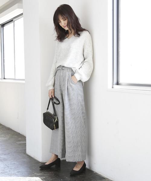 coen(コーエン)の「グレンチェックワイドパンツ(その他パンツ・レディース・ブラウン/ブラック・SMALL/LARGE/MEDIUM)」の12枚目の写真