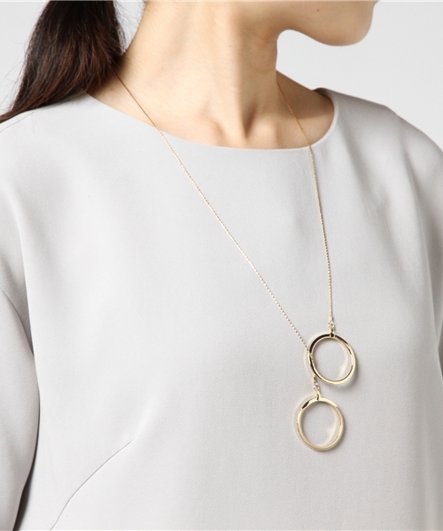 un dix cors（アンディコール）の「ダブルリングネックレス（ネックレス・レディース・ゴールド・ﾌﾘ-）」の3枚目の写真