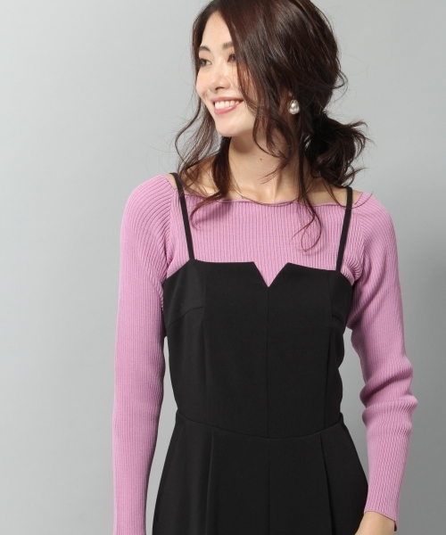 Andemiu（アンデミュウ）の「【ブルーWEB限定】スカラリブニットプルオーバーＬ／Ｓ774025（ニット/セーター・レディース・ブラック/グレー/ブラウン/ブルー/ピンク・FREE）」の5枚目の写真