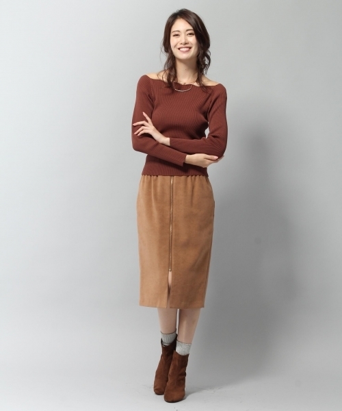 Andemiu（アンデミュウ）の「【ブルーWEB限定】スカラリブニットプルオーバーＬ／Ｓ774025（ニット/セーター・レディース・ブラック/グレー/ブラウン/ブルー/ピンク・FREE）」の10枚目の写真