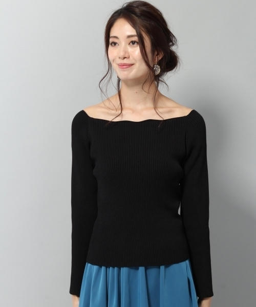 Andemiu（アンデミュウ）の「【ブルーWEB限定】スカラリブニットプルオーバーＬ／Ｓ774025（ニット/セーター・レディース・ブラック/グレー/ブラウン/ブルー/ピンク・FREE）」の12枚目の写真