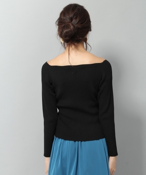 Andemiu（アンデミュウ）の「【ブルーWEB限定】スカラリブニットプルオーバーＬ／Ｓ774025（ニット/セーター・レディース・ブラック/グレー/ブラウン/ブルー/ピンク・FREE）」の14枚目の写真