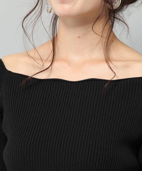 Andemiu（アンデミュウ）の「【ブルーWEB限定】スカラリブニットプルオーバーＬ／Ｓ774025（ニット/セーター・レディース・ブラック/グレー/ブラウン/ブルー/ピンク・FREE）」の15枚目の写真