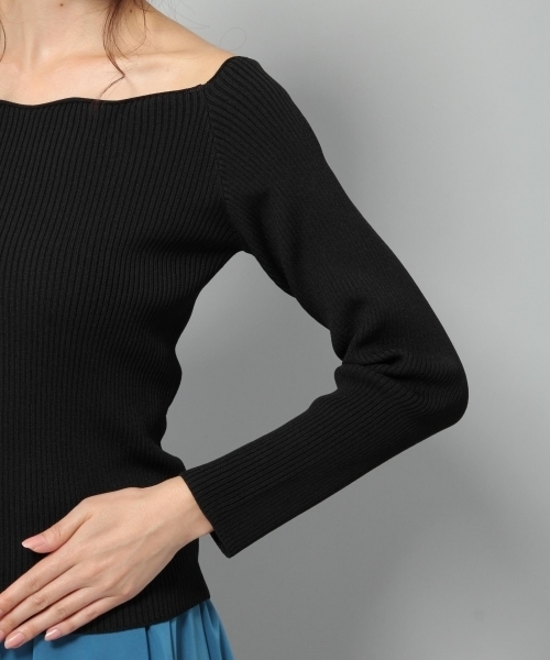 Andemiu（アンデミュウ）の「【ブルーWEB限定】スカラリブニットプルオーバーＬ／Ｓ774025（ニット/セーター・レディース・ブラック/グレー/ブラウン/ブルー/ピンク・FREE）」の16枚目の写真