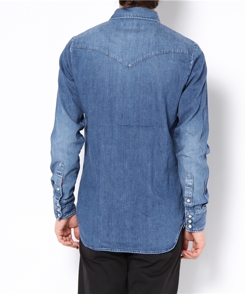 HYSTERIC GLAMOUR(ヒステリックグラマー)の「LU加工デニム長袖ウエスタンSH(シャツ/ブラウス・メンズ・インディゴブルー/グレー・SMALL/MEDIUM/LARGE)」の4枚目の写真