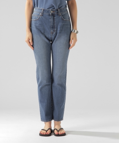 BAYFLOW（ベイフロー）の「BAYFLOW／ハイライズストレートデニム　18SS（デニムパンツ・レディース・ライトブルー/サックスブルー・SMALL/LARGE/MEDIUM）」の7枚目の写真