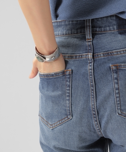 BAYFLOW（ベイフロー）の「BAYFLOW／ハイライズストレートデニム　18SS（デニムパンツ・レディース・ライトブルー/サックスブルー・SMALL/LARGE/MEDIUM）」の12枚目の写真