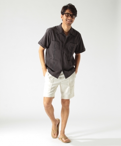 BAYFLOW(ベイフロー)の「BAYFLOW/フェードコールショートパンツ 18SS(その他パンツ・メンズ・オレンジ/ベージュ/オフホワイト/ブルー・MEDIUM/LARGE/SMALL)」の5枚目の写真