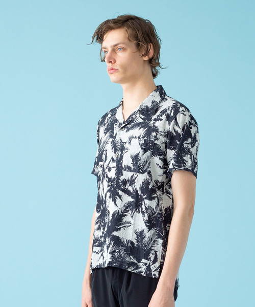 KAZUYUKI KUMAGAI ATTACHMENT（カズユキクマガイアタッチメント）の「【KAZUYUKI KUMAGAI】Li/Cシャンブレーアロハシャツ（シャツ/ブラウス・メンズ・ホワイト/グレー/ブラック・1/2/3）」の8枚目の写真