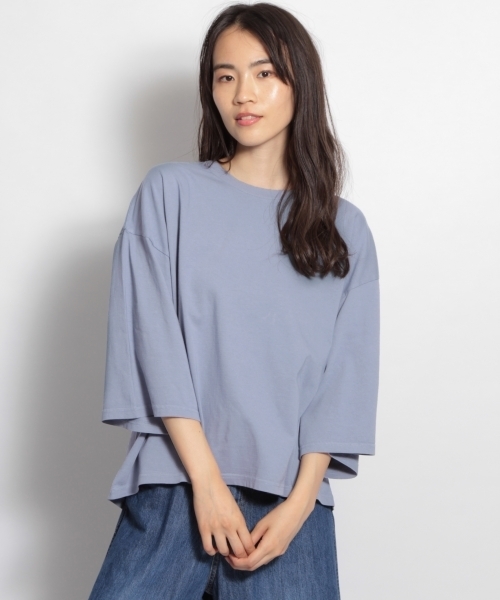 niko and...(ニコアンド)の「トリプルXLピースダイTシャツ(Tシャツ/カットソー・レディース・ホワイト/ライトブルー/ブラック/ブラウン/ライトベージュ・FREE)」の5枚目の写真