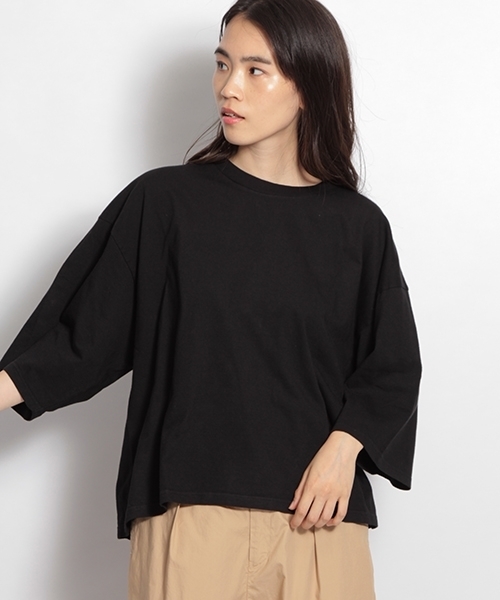 niko and...(ニコアンド)の「トリプルXLピースダイTシャツ(Tシャツ/カットソー・レディース・ホワイト/ライトブルー/ブラック/ブラウン/ライトベージュ・FREE)」の2枚目の写真