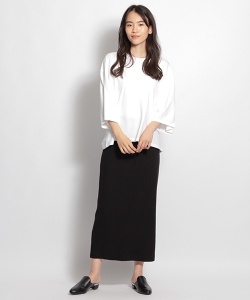 niko and...(ニコアンド)の「トリプルXLピースダイTシャツ(Tシャツ/カットソー・レディース・ホワイト/ライトブルー/ブラック/ブラウン/ライトベージュ・FREE)」の6枚目の写真