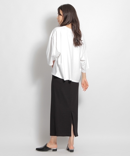 niko and...(ニコアンド)の「トリプルXLピースダイTシャツ(Tシャツ/カットソー・レディース・ホワイト/ライトブルー/ブラック/ブラウン/ライトベージュ・FREE)」の7枚目の写真